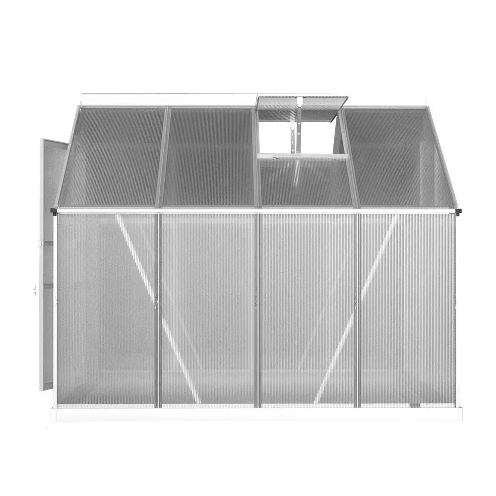 Greenfingers Greenhouse Aluminium Green House Polycarbonate Garden Shed 2.4x1.9M - Home & Garden > Green Houses