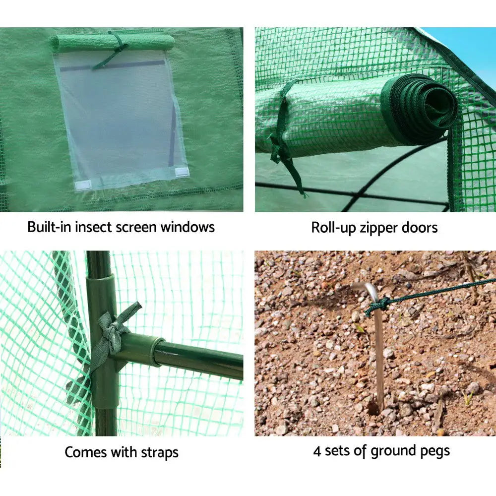 Greenfingers Greenhouse Garden Shed Green House 3X2X2M Greenhouses Storage Lawn - Home & Garden > Green Houses