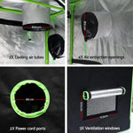 Greenfingers Grow Tent 120x120x200CM Hydroponics Kit Indoor Plant Room System - Home & Garden > Green Houses