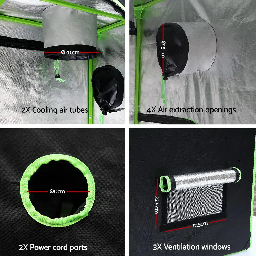 Greenfingers Grow Tent 120x60x150CM Hydroponics Kit Indoor Plant Room System - Home & Garden > Green Houses