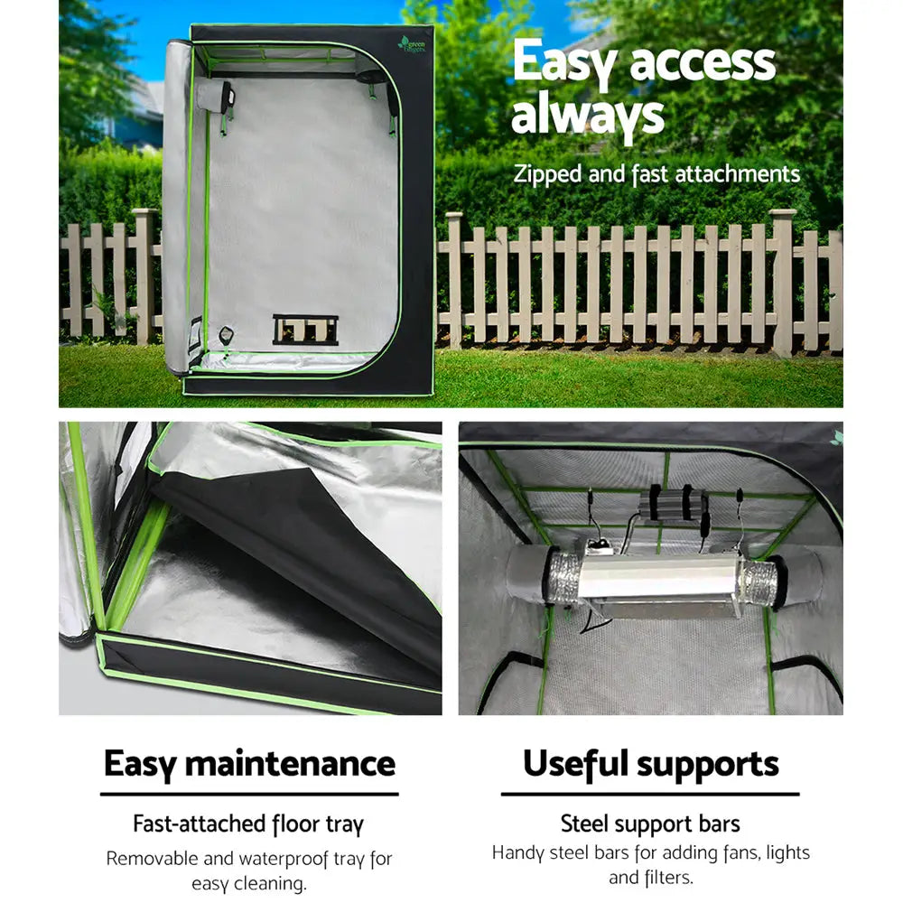 Greenfingers Grow Tent 120x60x180CM 1680D Hydroponics Kit Indoor Plant Room System - Home & Garden > Green Houses