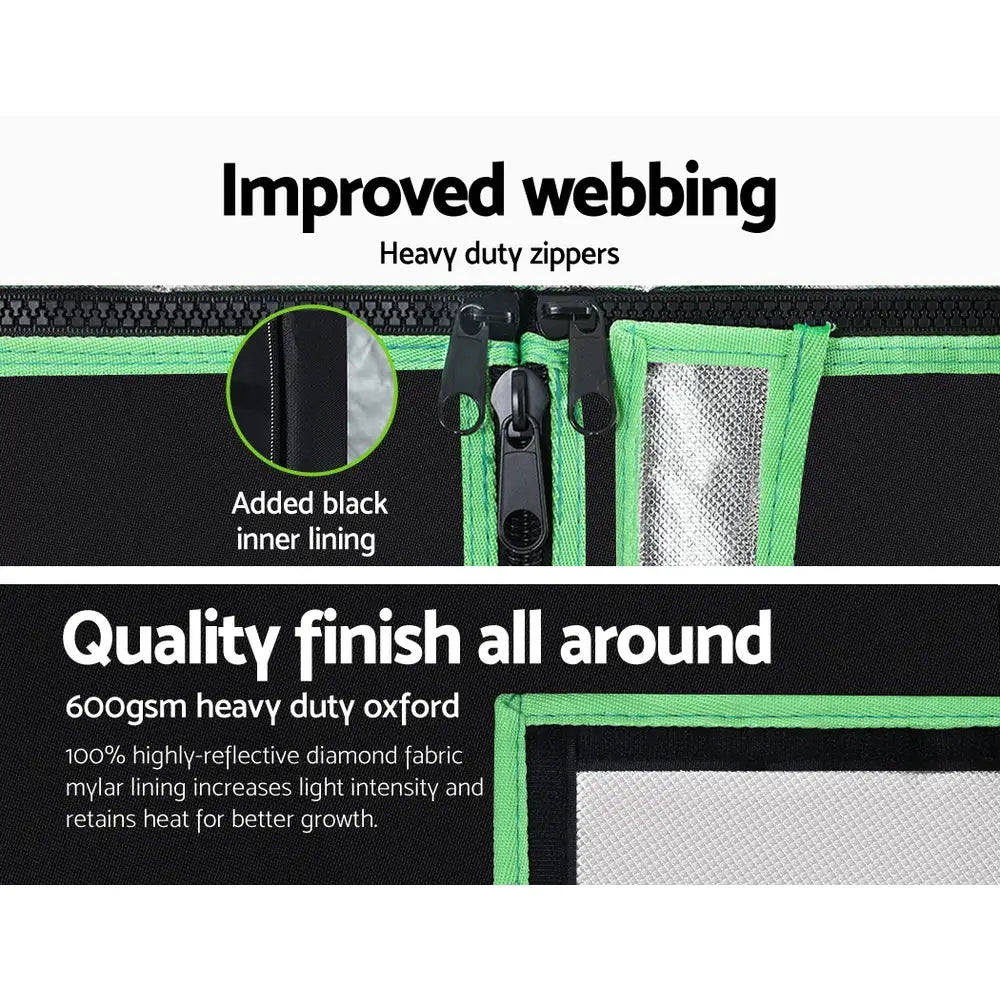Greenfingers Grow Tent 120x60x210CM Height Adjustable Hydroponics Kit Indoor Grow System - Home & Garden > Green Houses
