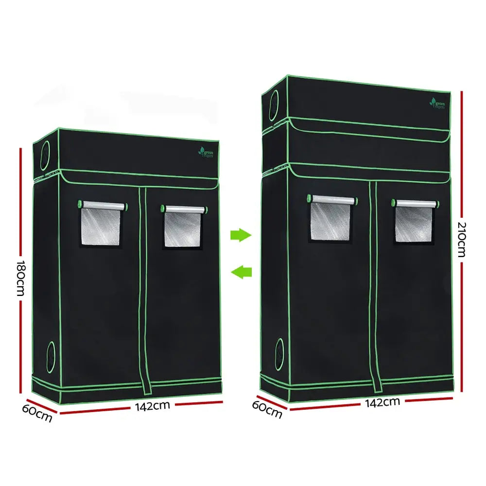 Greenfingers Grow Tent 120x60x210CM Height Adjustable Hydroponics Kit Indoor Grow System - Home & Garden > Green Houses