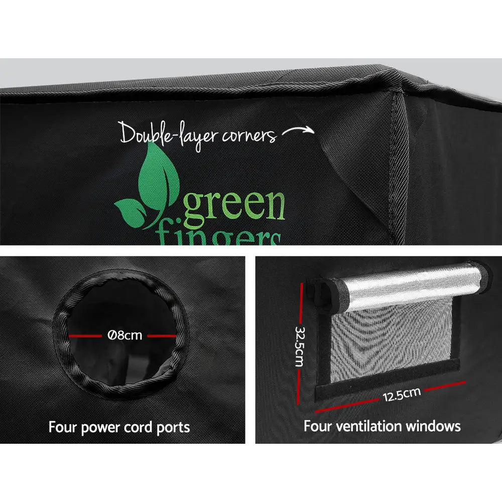 Greenfingers Grow Tent 240x120x200CM Hydroponics Kit Indoor Plant Room Black - Home & Garden > Green Houses