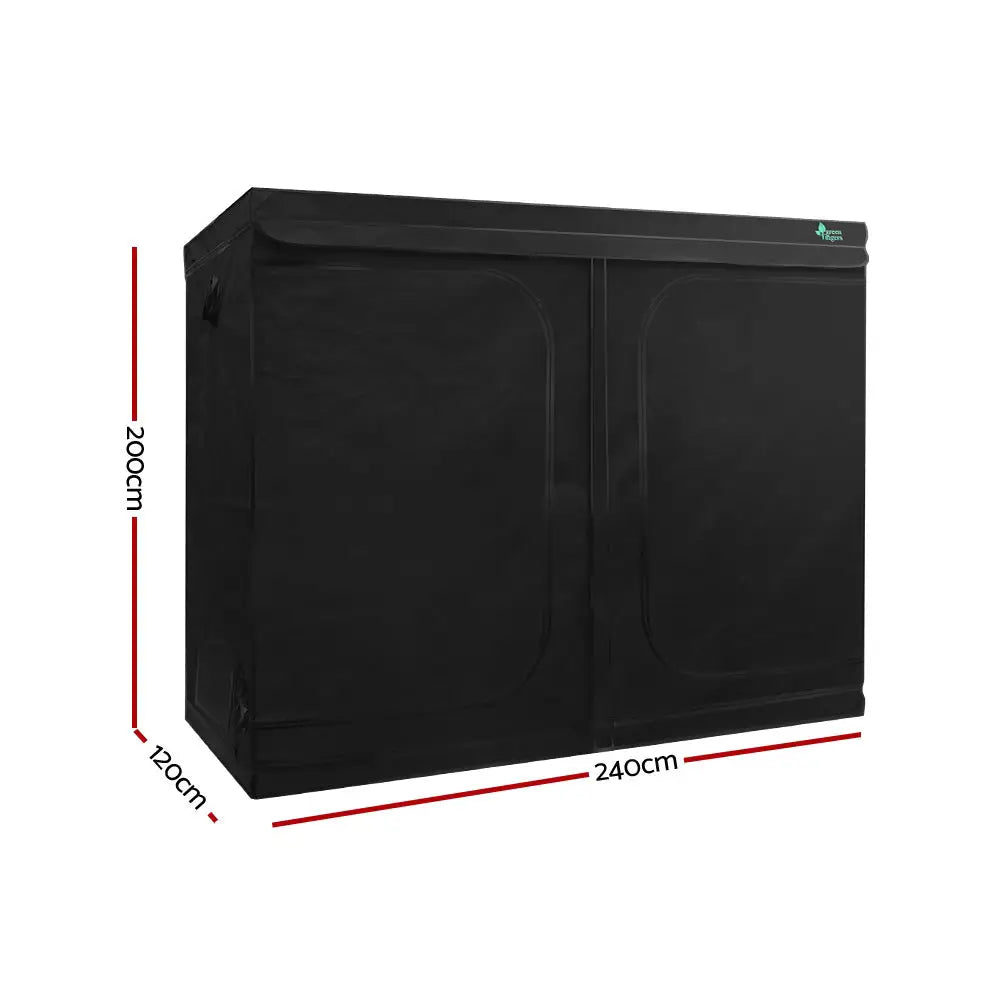 Greenfingers Grow Tent 240x120x200CM Hydroponics Kit Indoor Plant Room Black - Home & Garden > Green Houses