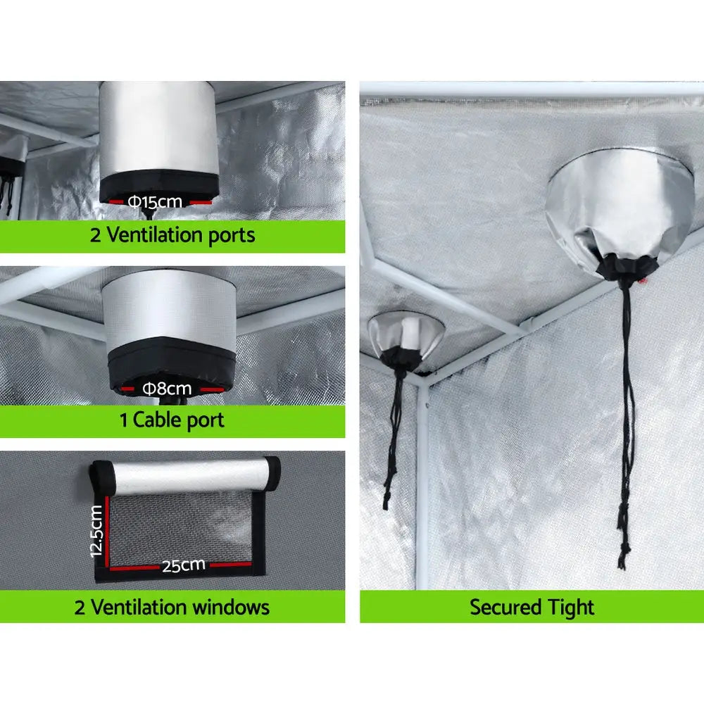 Greenfingers Grow Tent Kits Hydroponics Kit Indoor Grow System 142X100X180CM - Home & Garden > Green Houses