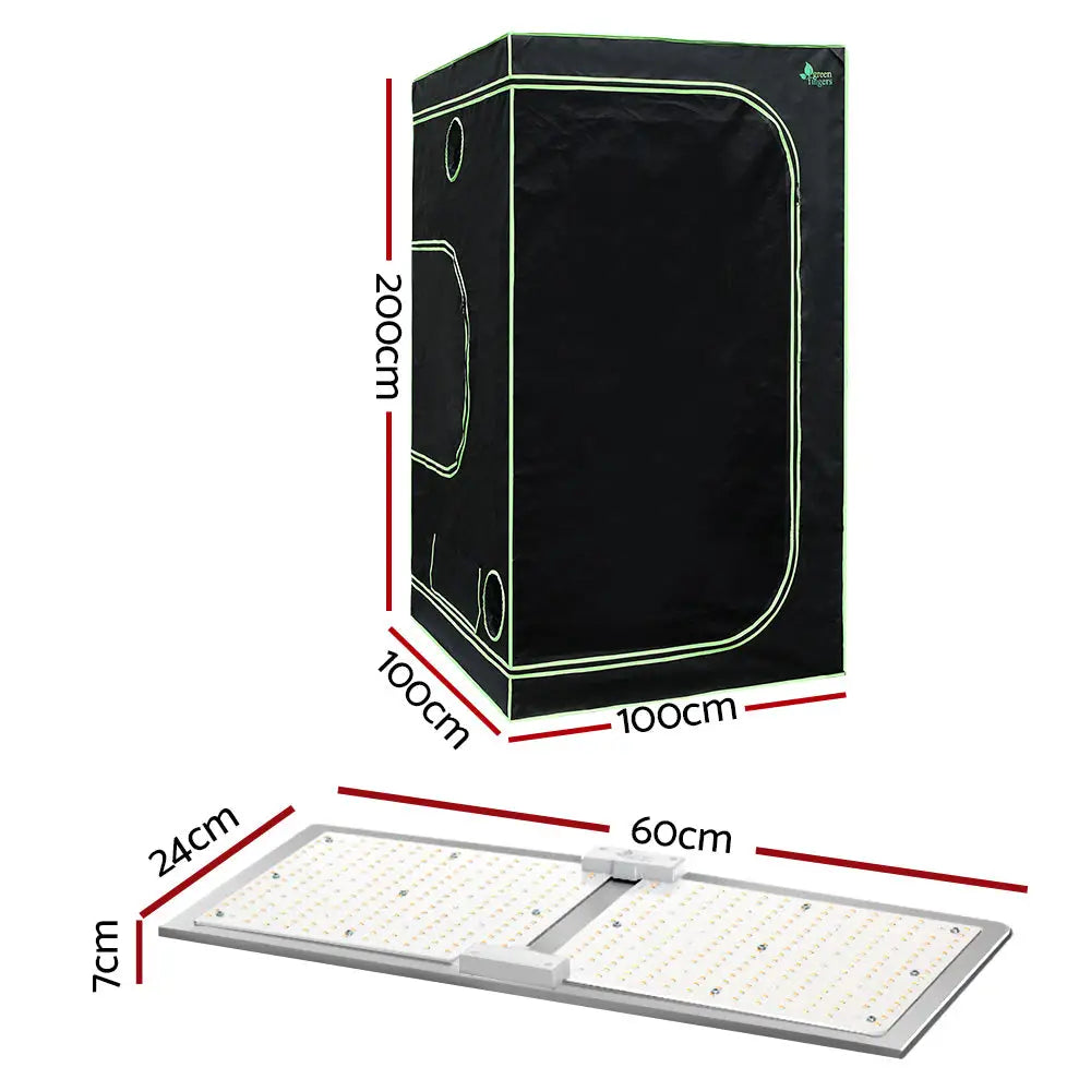 Greenfingers Grow Tent Light Kit 100x100x200CM 2200W LED Full Spectrum - Home & Garden > Green Houses