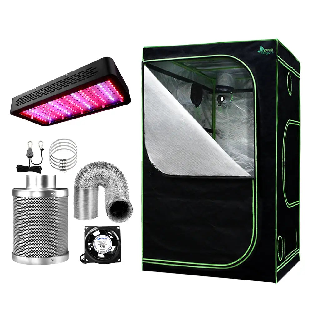 Greenfingers Grow Tent Light Kit 120x120x200CM 1200W LED 6’’ Vent Fan,Greenfingers Grow Tent Light Kit LED 1200W