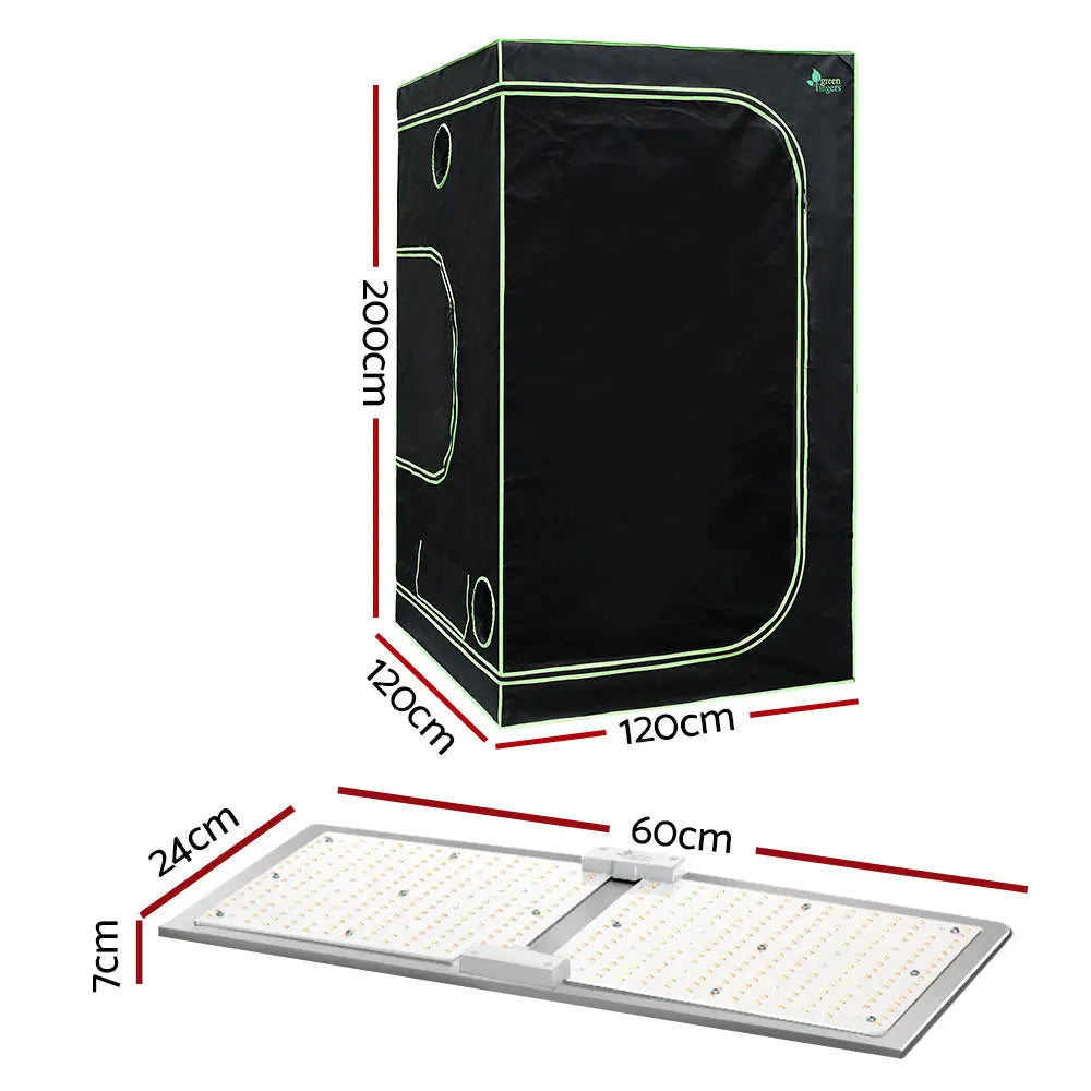 Greenfingers Grow Tent Light Kit 120x120x200CM 2200W LED Full Spectrum - Home & Garden > Green Houses
