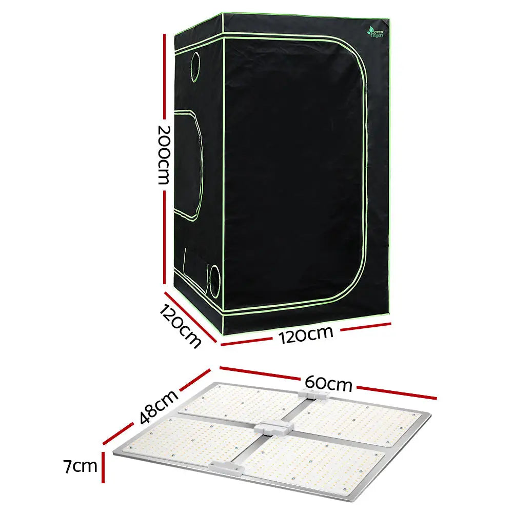 Greenfingers Grow Tent Light Kit 120x120x200CM 4500W LED Full Spectrum - Home & Garden > Green Houses