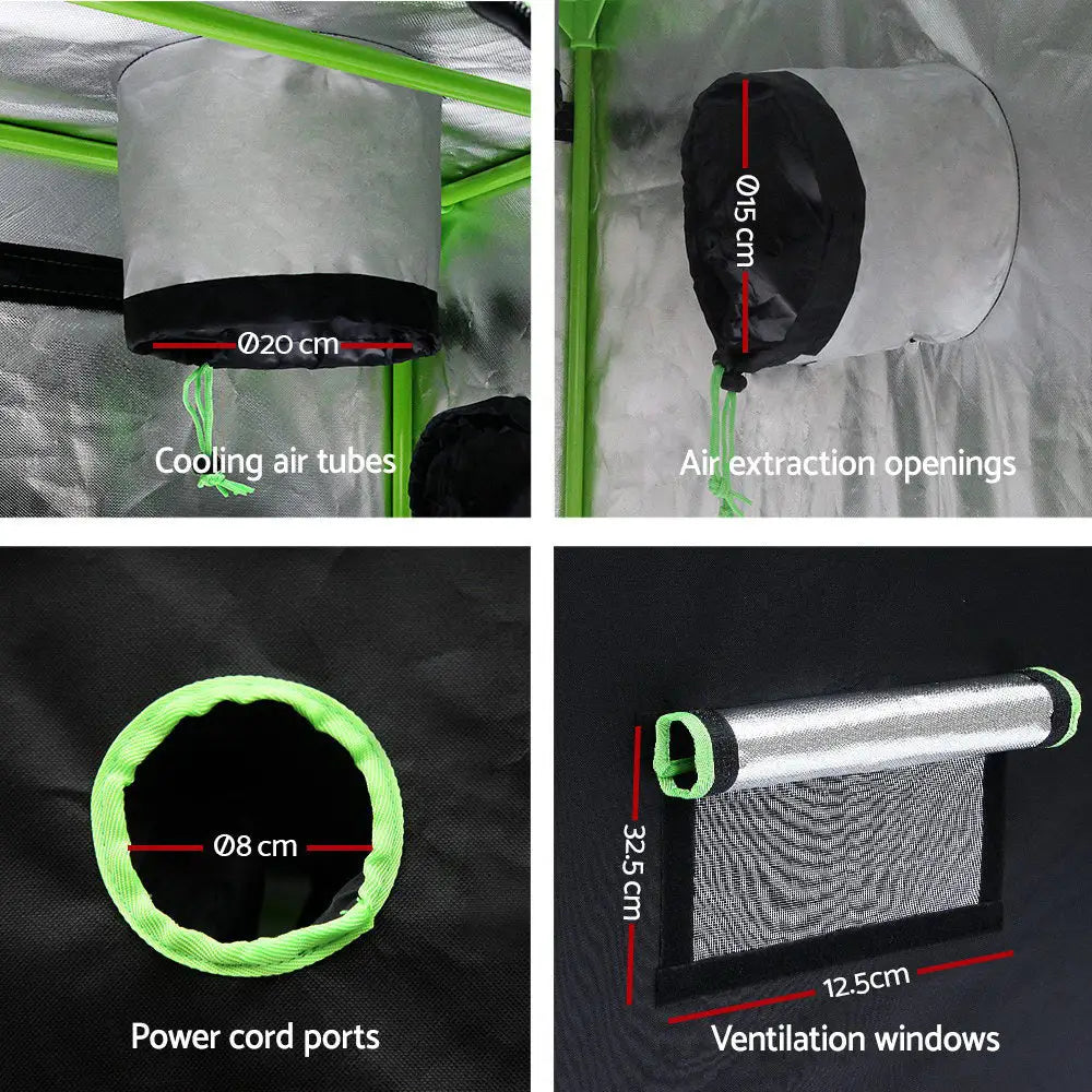 Greenfingers Grow Tent Light Kit 150x150x200CM 2000W LED 4’’ Vent Fan,Greenfingers Grow Tent Light Kit LED 2000W