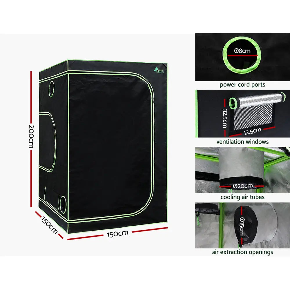 Greenfingers Grow Tent Light Kit 150x150x200CM 2200W LED Full Spectrum - Home & Garden > Green Houses