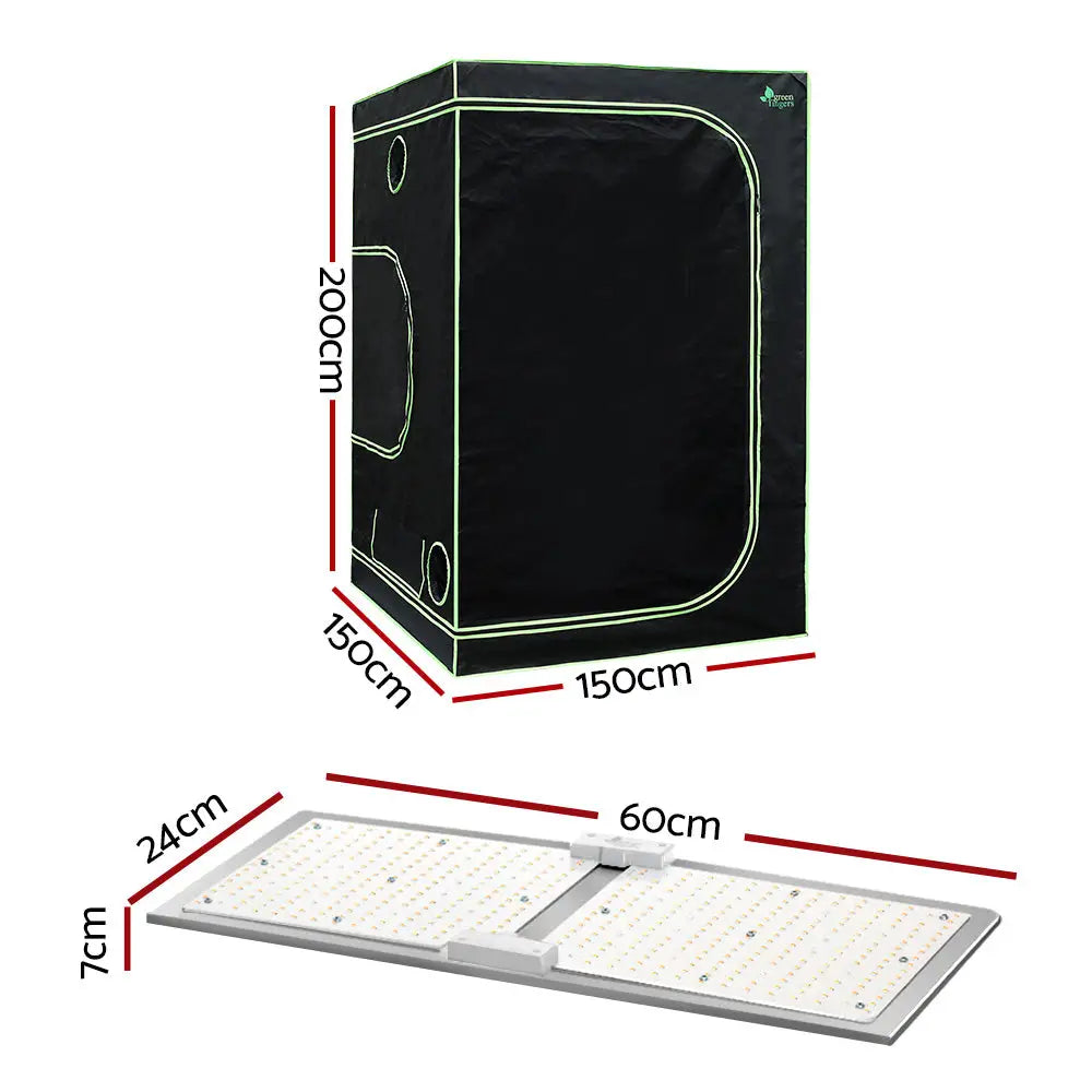 Greenfingers Grow Tent Light Kit 150x150x200CM 2200W LED Full Spectrum - Home & Garden > Green Houses