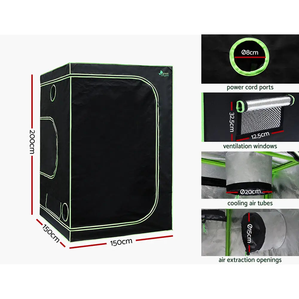 Greenfingers Grow Tent Light Kit 150x150x200CM 4500W LED Full Spectrum - Home & Garden > Green Houses