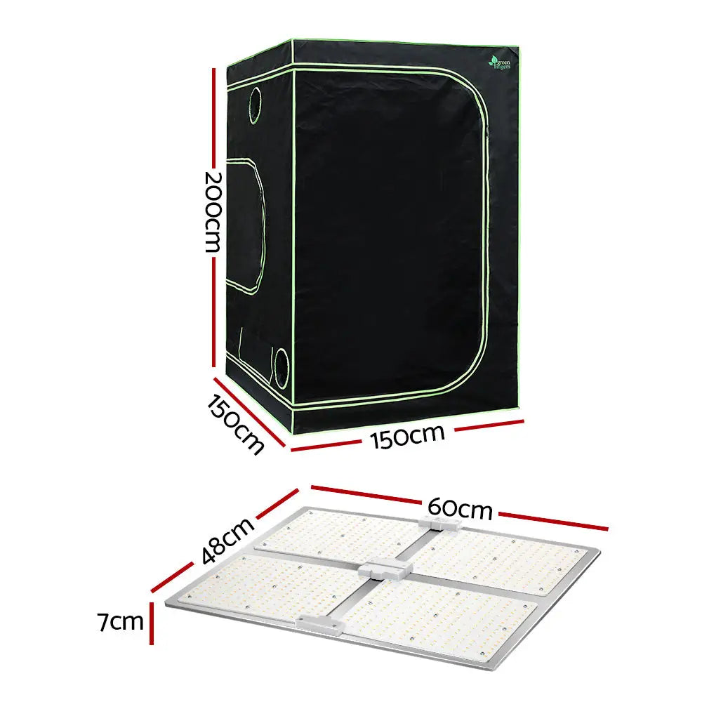 Greenfingers Grow Tent Light Kit 150x150x200CM 4500W LED Full Spectrum - Home & Garden > Green Houses