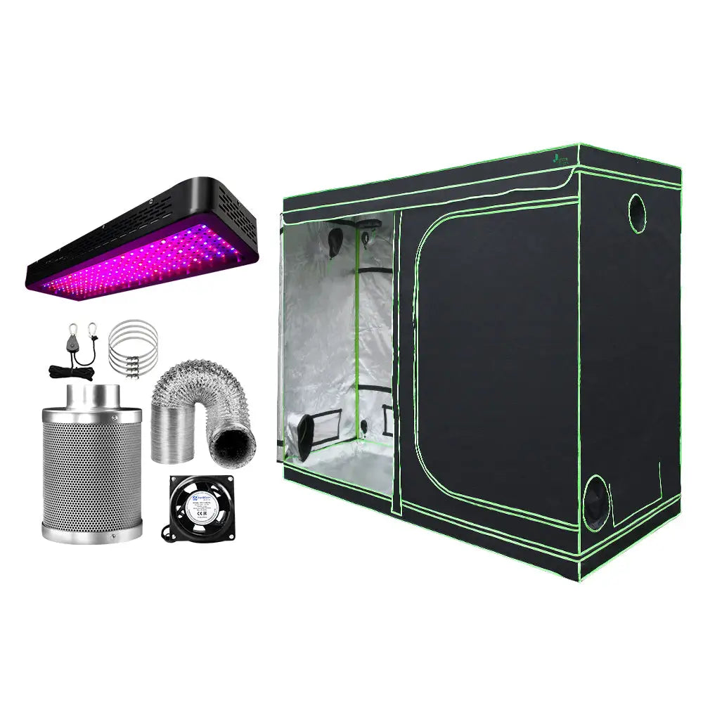 Greenfingers Grow Tent Light Kit 240x120x200CM 2000W LED 6’’ Vent Fan,Greenfingers Grow Tent Light Kit LED 2000W