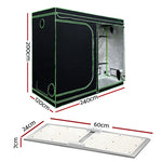 Greenfingers Grow Tent Light Kit 240x120x200CM 2200W LED Full Spectrum - Home & Garden > Green Houses