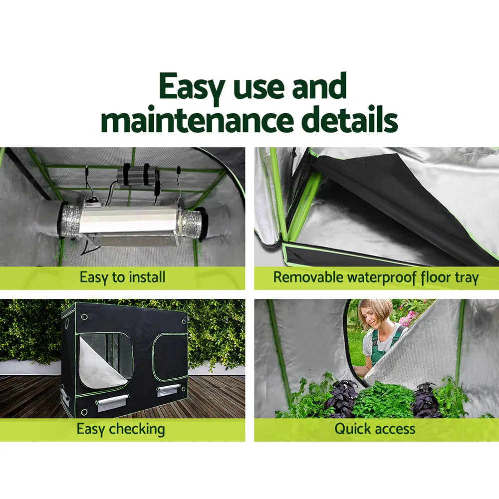 Greenfingers Grow Tent Light Kit 240x120x200CM 4500W LED Full Spectrum - Home & Garden > Green Houses