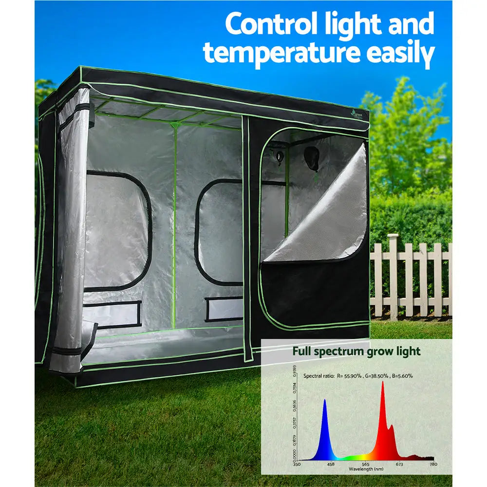 Greenfingers Grow Tent Light Kit 240x120x200CM 4500W LED Full Spectrum - Home & Garden > Green Houses
