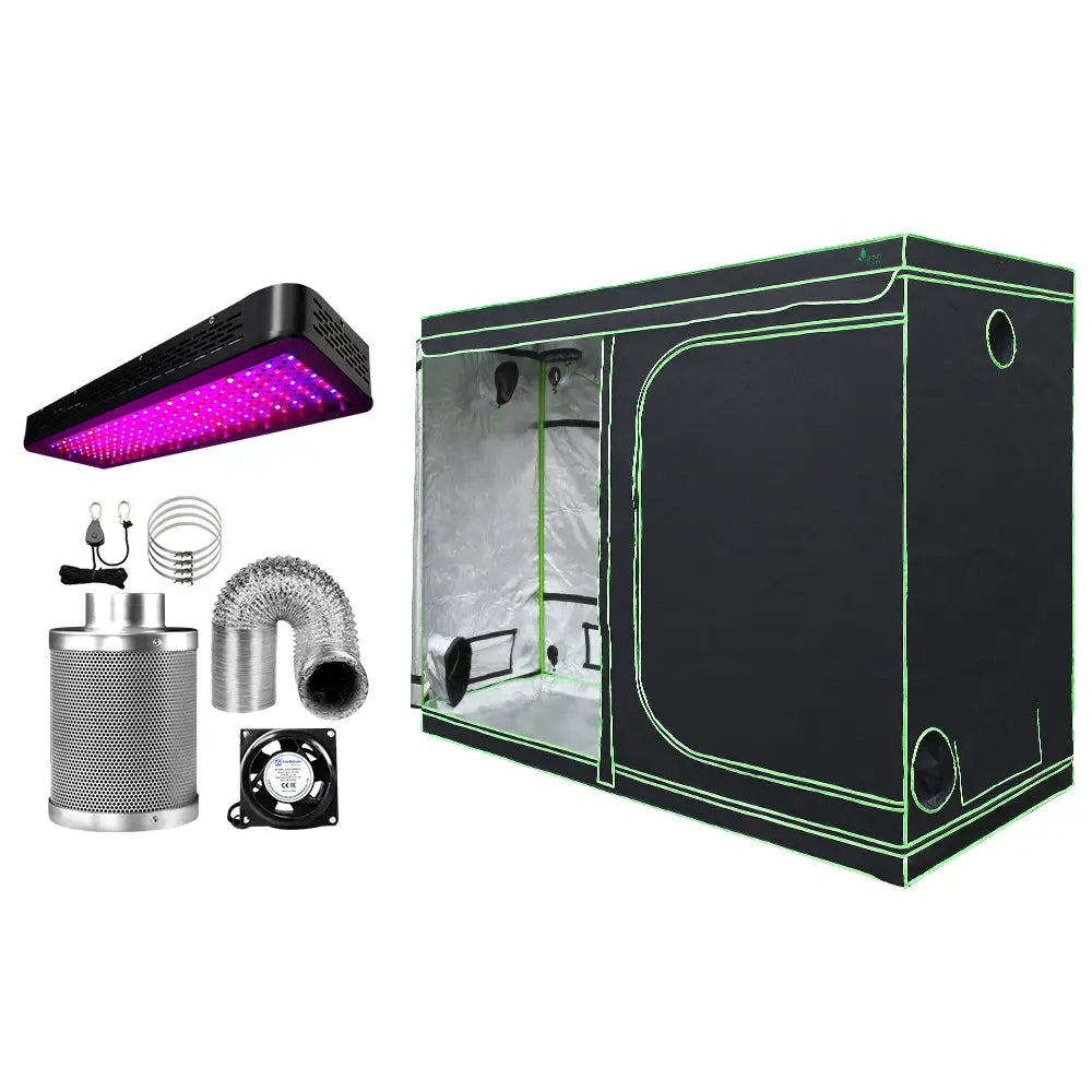 Greenfingers Grow Tent Light Kit 280x140x200CM 2000W LED 6’’ Vent Fan,Greenfingers Grow Tent Light Kit LED 2000W
