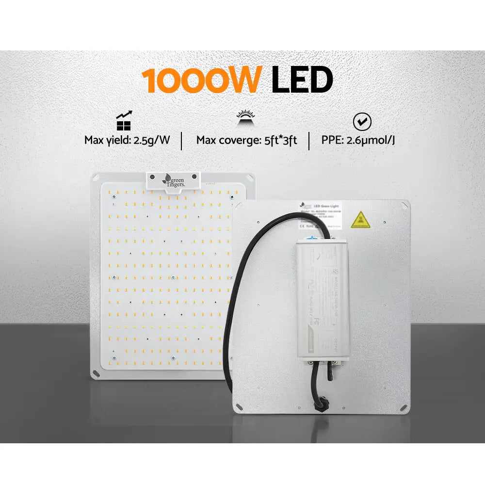 Greenfingers Max 1000W Grow Light LED Full Spectrum Indoor Plant All Stage Growth - Home & Garden > Green Houses