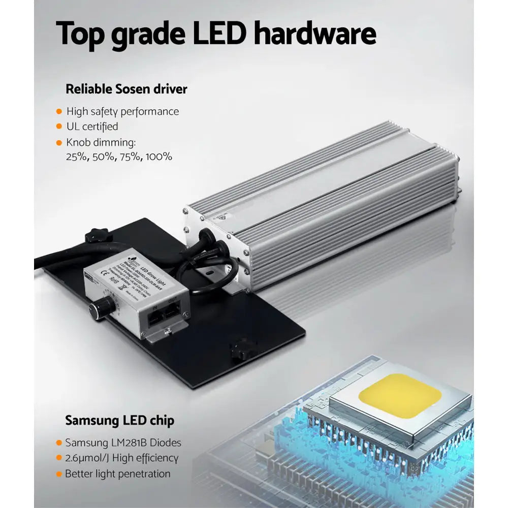 Greenfingers Max 3200W Grow Light LED Full Spectrum Indoor Plant All Stage Growth - Home & Garden > Green Houses