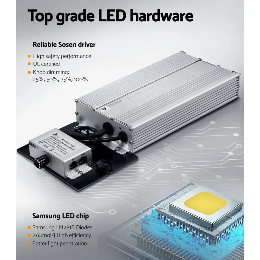 Greenfingers Max 4800W Grow Light LED Full Spectrum Indoor Plant All Stage Growth - Home & Garden > Green Houses