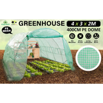 Greenhouse Walk-In Shed 4x3x2M PE Dome Hoop Tunnel Polytunnel - Home & Garden > Green Houses