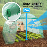 Greenhouse Walk-In Shed 4x3x2M PE Dome Hoop Tunnel Polytunnel - Home & Garden > Green Houses