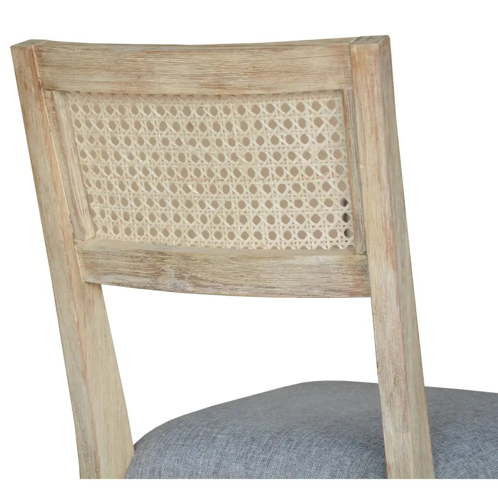 Grevillea Dining Chair Set of 2 Solid Acacia Timber Wood Rattan Furniture -Brown - Furniture > Dining