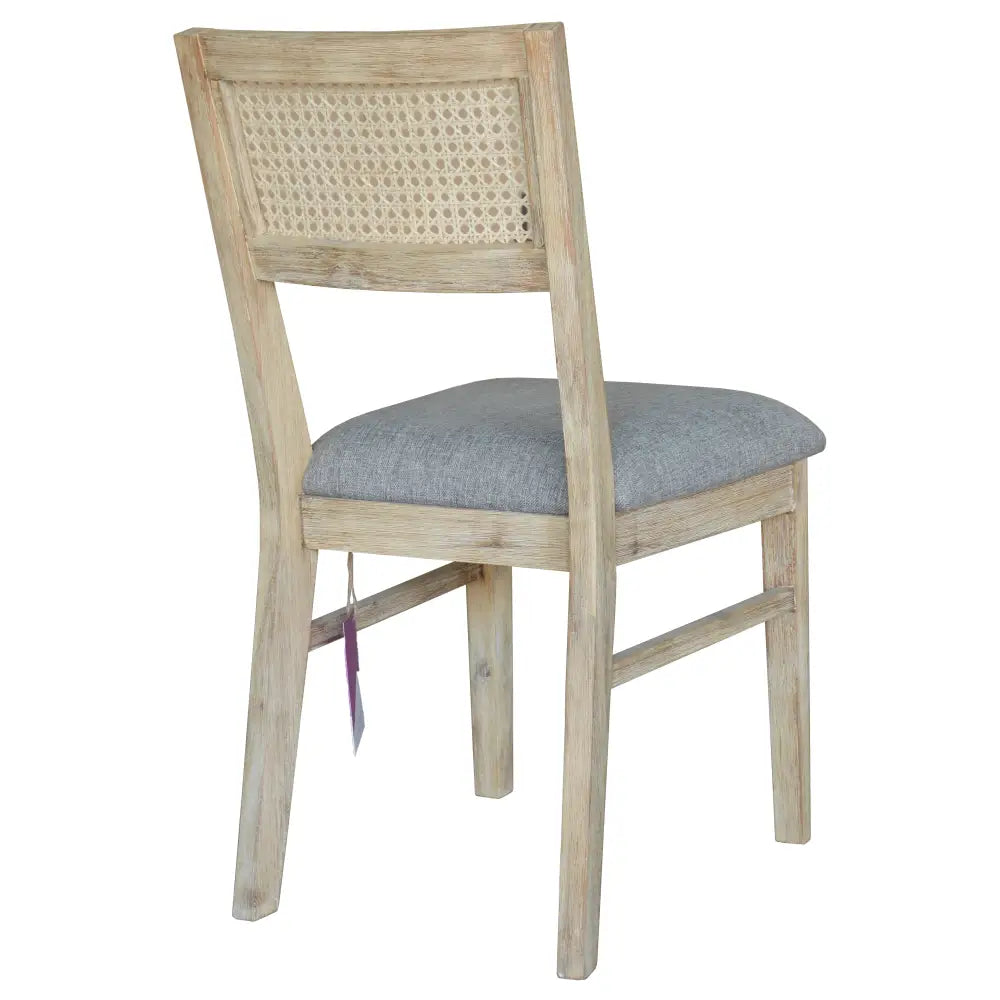 Grevillea Dining Chair Set of 2 Solid Acacia Timber Wood Rattan Furniture -Brown - Furniture > Dining
