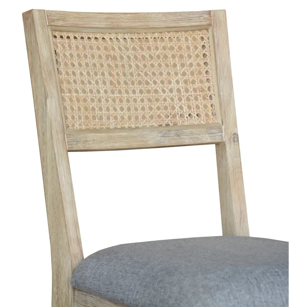 Grevillea Dining Chair Set of 2 Solid Acacia Timber Wood Rattan Furniture -Brown - Furniture > Dining