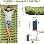 Grey 190cm Ultra-Light Foot Pump Inflatable Camping Sleeping Pad - Furniture > Outdoor > Outdoor Furniture Accessories
