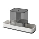 Grey 2-in-1 Automatic Pet Water and Food Dispenser - Gravity Feeder for Cats and Dogs - Pet Care > Cat Supplies > Cat