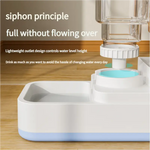 Grey 2-in-1 Automatic Pet Water and Food Dispenser - Gravity Feeder for Cats and Dogs - Pet Care > Cat Supplies > Cat