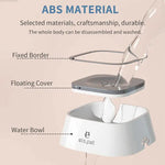Grey Anti-Spill Floating Pet Water Bowl for Dogs and Cats - 1L Capacity Splash-Proof and Anti-Wet Mouth Design - Pet