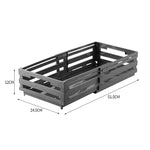 Grey Foldable Industrial Storage Crates - Portable Outdoor Collapsible Storage Box for Home and Travel - Furniture >