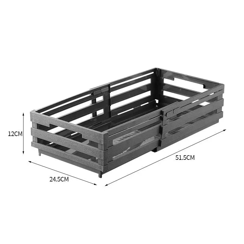 Grey Foldable Industrial Storage Crates - Portable Outdoor Collapsible Storage Box for Home and Travel - Furniture >