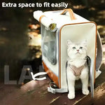 Grey Large Capacity Breathable Foldable Pet Trolley – Travel Cat Carrier with Wheels Portable Spacious and Convenient