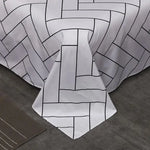 Grey Leopard Pattern 3-Piece Polyester Duvet Cover Set with 2 Pcs Pillowcases - Elegant Bedding Machine Washable