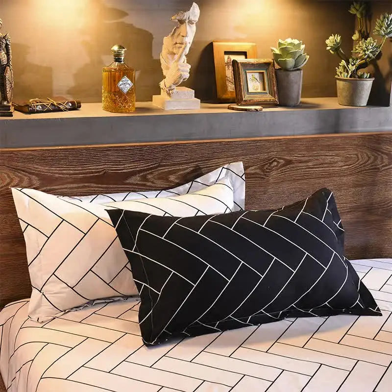 Grey Leopard Pattern 3-Piece Polyester Duvet Cover Set with 2 Pcs Pillowcases - Elegant Bedding Machine Washable