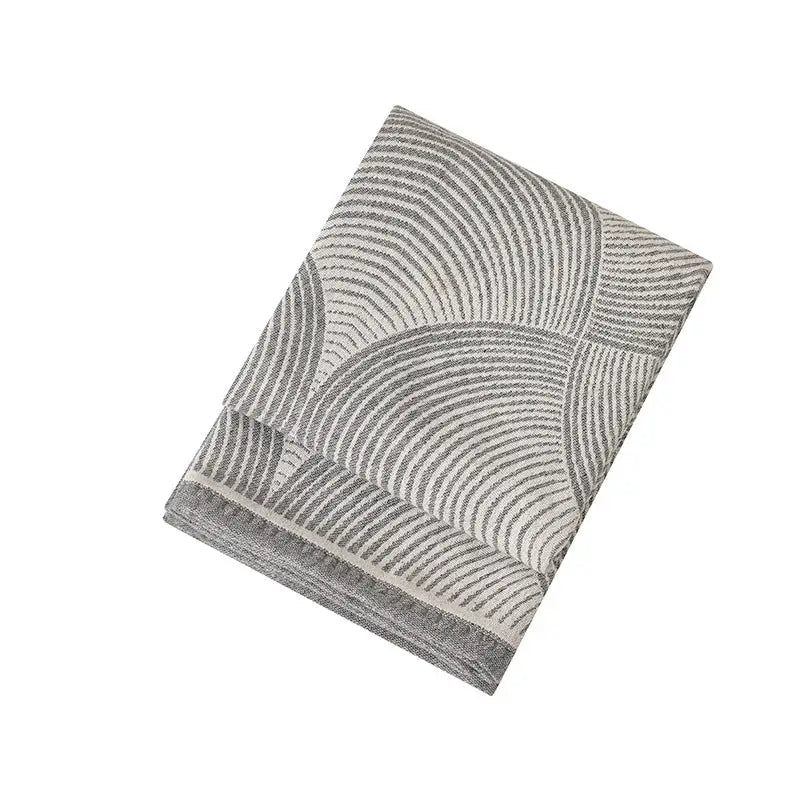 Grey Luxurious Paisley Jacquard Throw Blanket - Soft Wool Blend with Tassels 120x150cm Lightweight Sofa & Nap Blanket