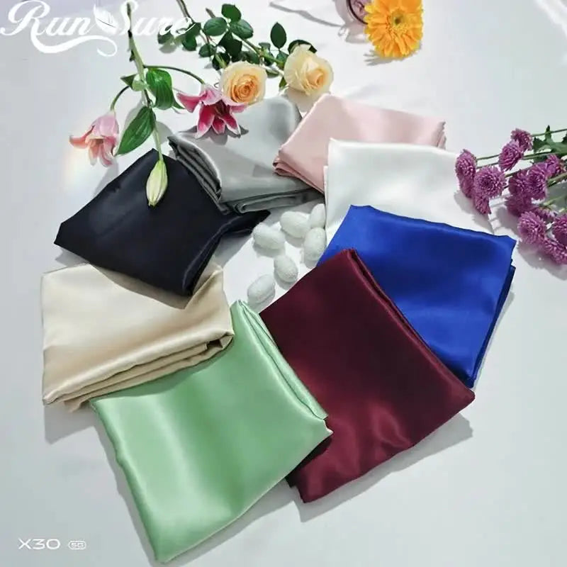 Grey Luxury Double-Sided Satin Silk Pillowcase - Summer Cooling Polyester Pillow Cover Set(Without Pillow Core) - Home