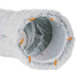 Grey Luxury Plush Cat Bed with Hidden Tunnel - Soft Round Pet Bed for Cats and Small Dogs - Pet Care > Cat Supplies >