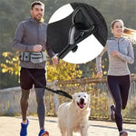 Grey Portable Dog Training Bag - Multi-Function Pet Snack Pouch Waste Bag Holder and Training Waist Bag for Dog Walking