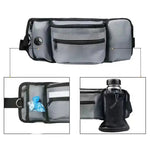 Grey Portable Dog Training Bag - Multi-Function Pet Snack Pouch Waste Bag Holder and Training Waist Bag for Dog Walking