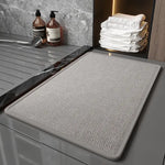 Grey Quick Dry Bathroom Rug - Non-Slip PVC Foam Super Absorbent 50x80cm - Home & Garden > Bathroom Accessories > Bath
