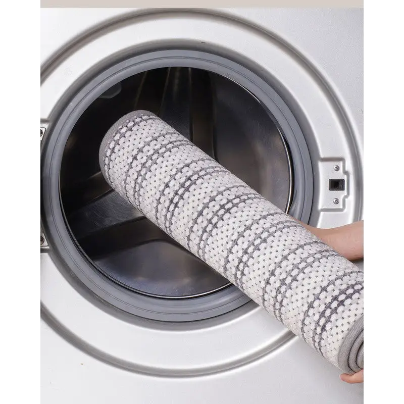 Grey Safe & Dry Bathroom Mat - Non-Slip Absorbent Bath Rug 40x60cm - Home & Garden > Bathroom Accessories > Bath Mats &
