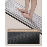 Grey Safe & Dry Bathroom Mat - Non-Slip Absorbent Bath Rug 40x60cm - Home & Garden > Bathroom Accessories > Bath Mats &