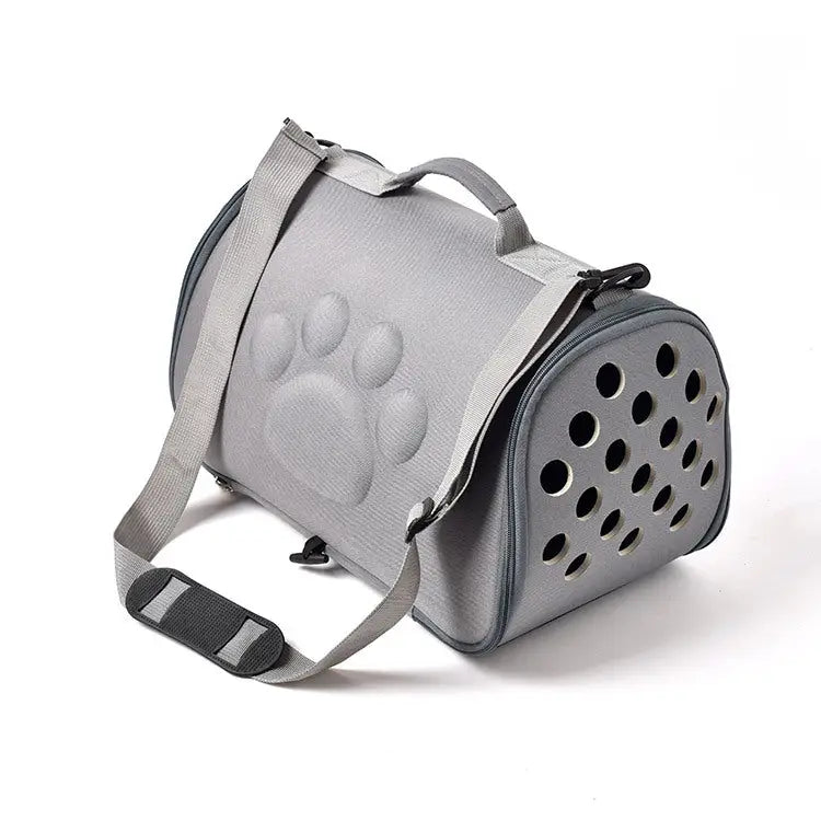 Grey Stylish EVA Pet Carrier Bag - Lightweight Portable & Breathable Travel Crate for Small Dogs & Cats - Pet Care >